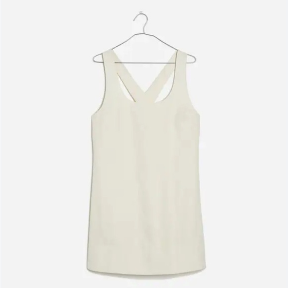 Madewell Cross-Back‎ A-Line Mini Linen Dress - Picture 6 of 13